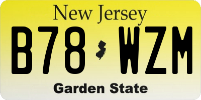NJ license plate B78WZM