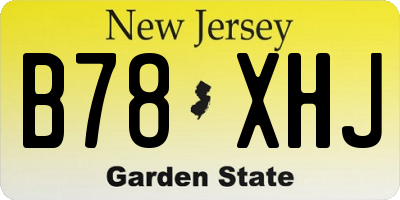 NJ license plate B78XHJ