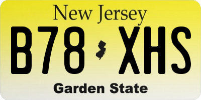 NJ license plate B78XHS