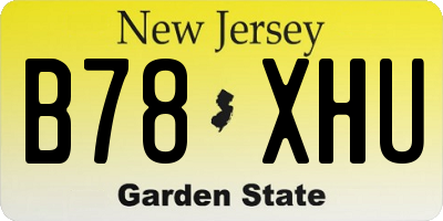 NJ license plate B78XHU