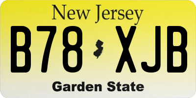 NJ license plate B78XJB