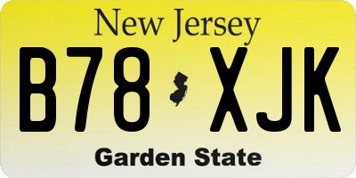NJ license plate B78XJK