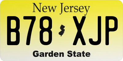 NJ license plate B78XJP