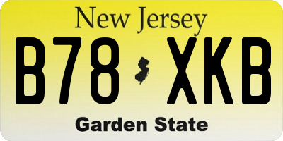 NJ license plate B78XKB
