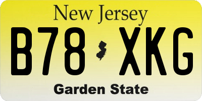 NJ license plate B78XKG