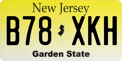 NJ license plate B78XKH