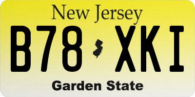 NJ license plate B78XKI