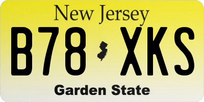NJ license plate B78XKS