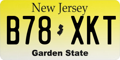NJ license plate B78XKT