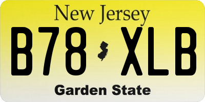 NJ license plate B78XLB