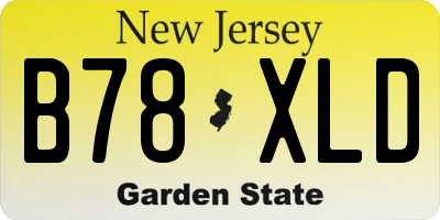 NJ license plate B78XLD