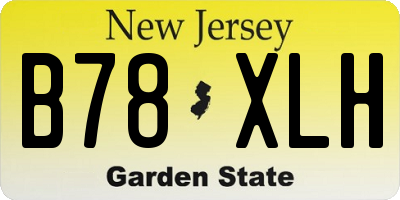 NJ license plate B78XLH