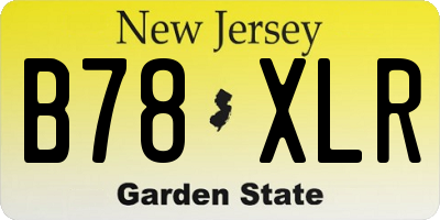 NJ license plate B78XLR