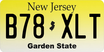 NJ license plate B78XLT