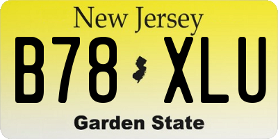 NJ license plate B78XLU