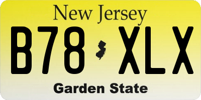 NJ license plate B78XLX