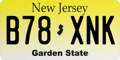 NJ license plate B78XNK
