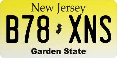 NJ license plate B78XNS