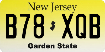 NJ license plate B78XQB