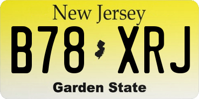 NJ license plate B78XRJ