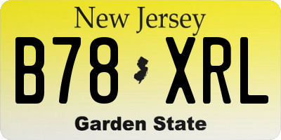 NJ license plate B78XRL