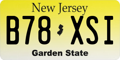 NJ license plate B78XSI