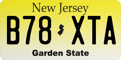 NJ license plate B78XTA