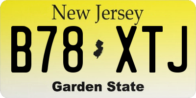 NJ license plate B78XTJ