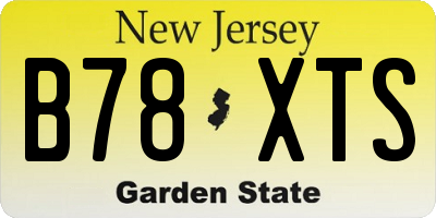 NJ license plate B78XTS