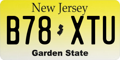 NJ license plate B78XTU