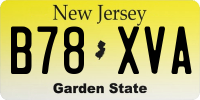 NJ license plate B78XVA