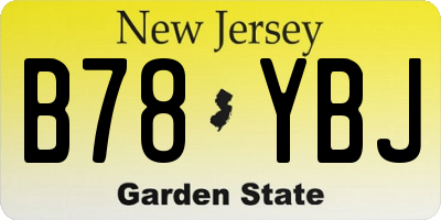 NJ license plate B78YBJ