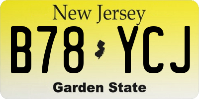 NJ license plate B78YCJ