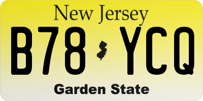 NJ license plate B78YCQ
