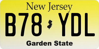 NJ license plate B78YDL