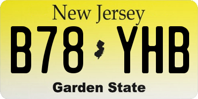 NJ license plate B78YHB