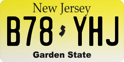 NJ license plate B78YHJ