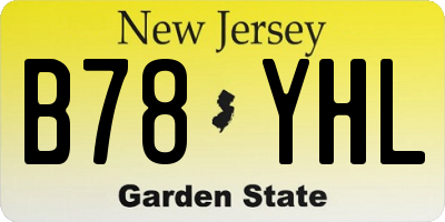 NJ license plate B78YHL