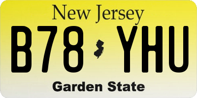 NJ license plate B78YHU
