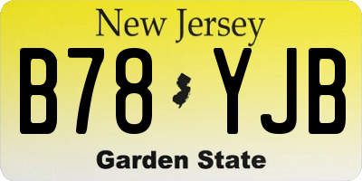 NJ license plate B78YJB