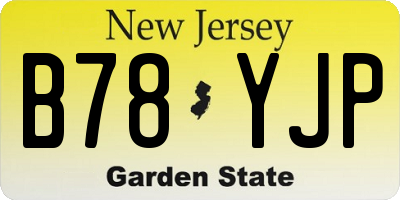 NJ license plate B78YJP