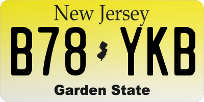 NJ license plate B78YKB