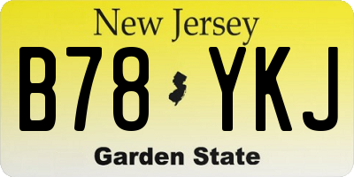 NJ license plate B78YKJ