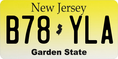 NJ license plate B78YLA