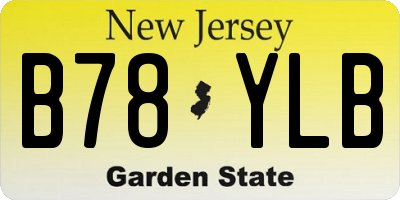 NJ license plate B78YLB