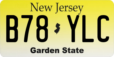 NJ license plate B78YLC
