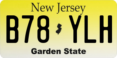 NJ license plate B78YLH