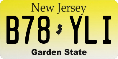NJ license plate B78YLI