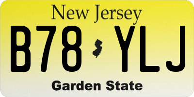 NJ license plate B78YLJ