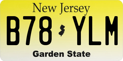 NJ license plate B78YLM